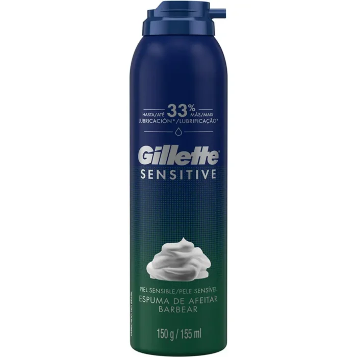 Espuma de Barbear Sensitive Gillette 150g - Imagem 1