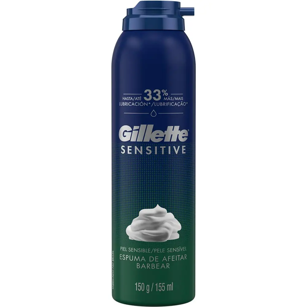 935250 Espuma de Barbear Sensitive Gillette 150g - Imagem 1