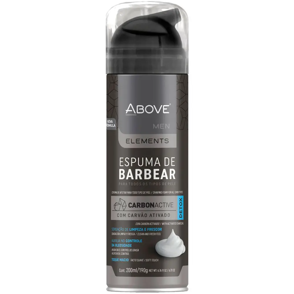 937282-13-02-2023-13-48-42-382 Espuma de Barbear Carbon Active Men Elements Above 200ml - Imagem 1