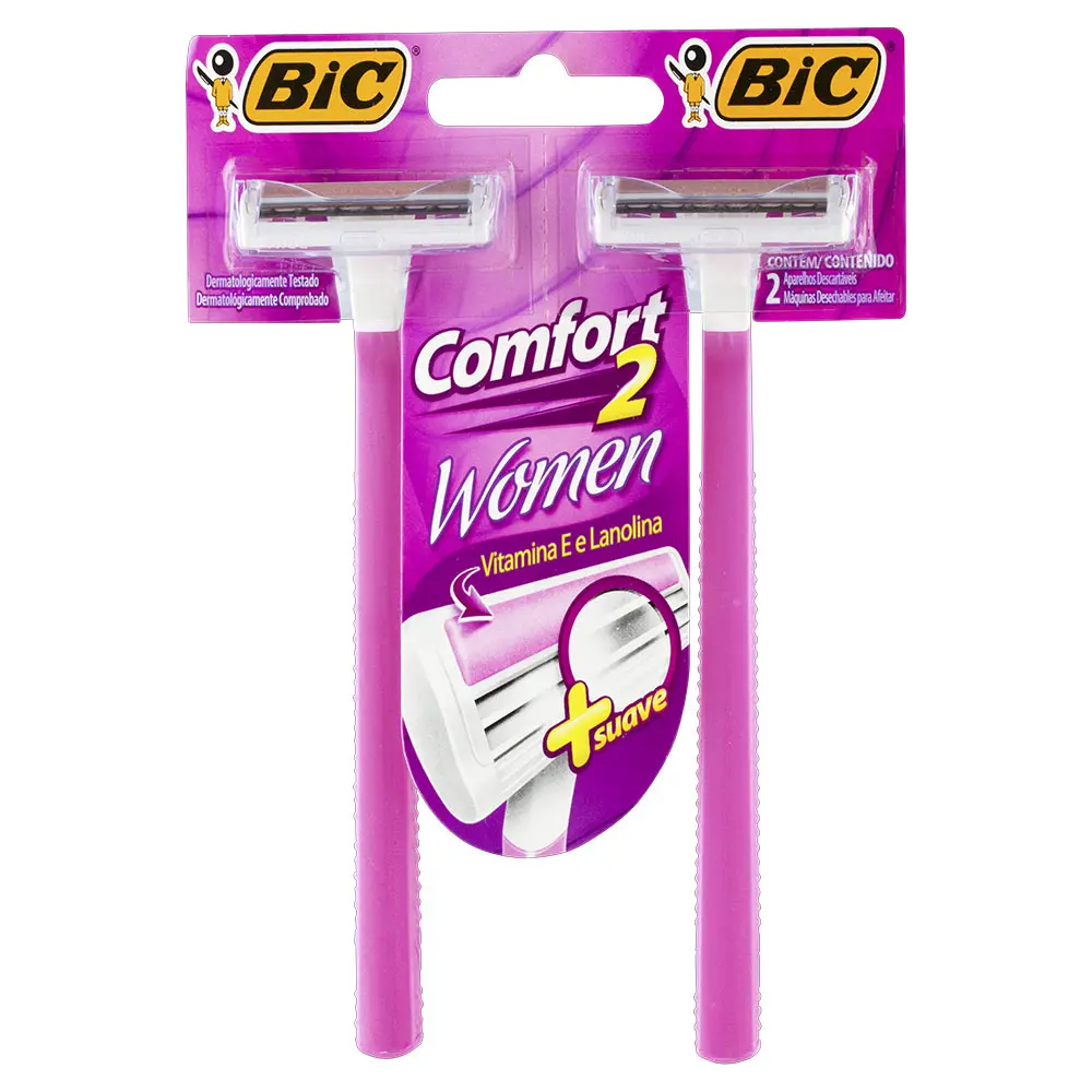 939468-09-05-2023-09-48-26-980 Aparelho de Depilar Descartável Comfort 2 Women Bic 2 Unidades - Imagem 1