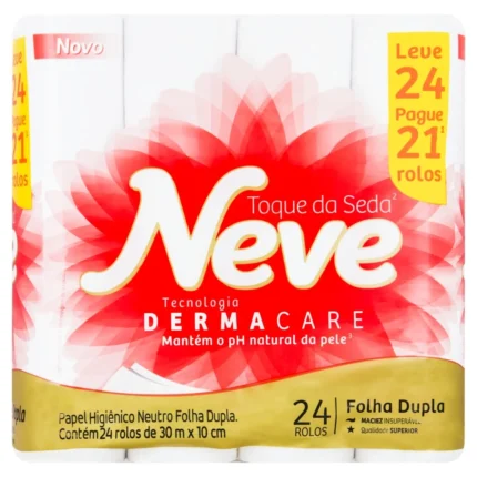 Papel Higiênico Neve Folha Dupla Leve 24 Pague 21 30m